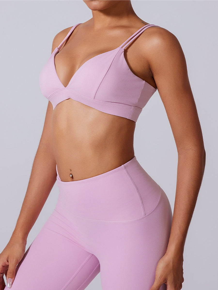 2pcs Sports Bras Skin-Friendly Sports Set Workout Set Fitness Yoga Suit