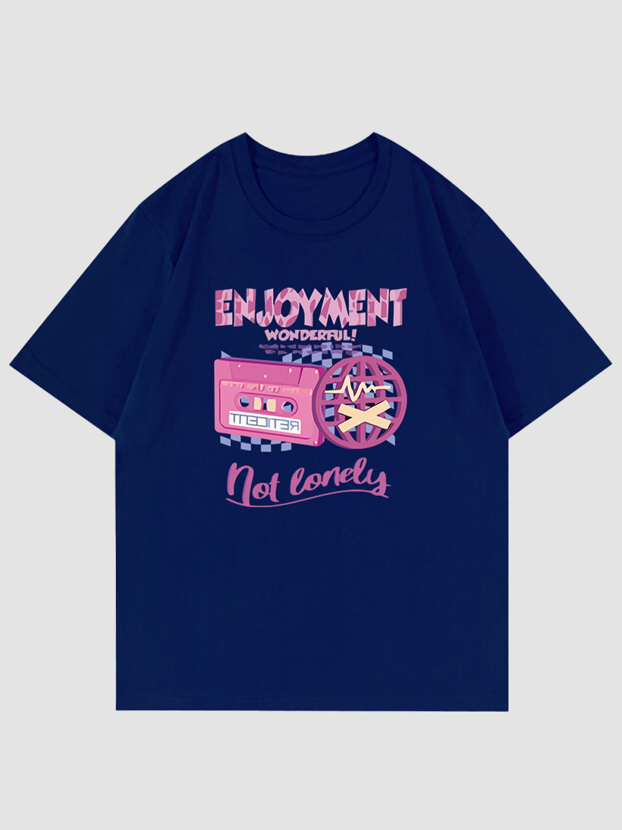 Casual Printed T-Shirt Oversized Top