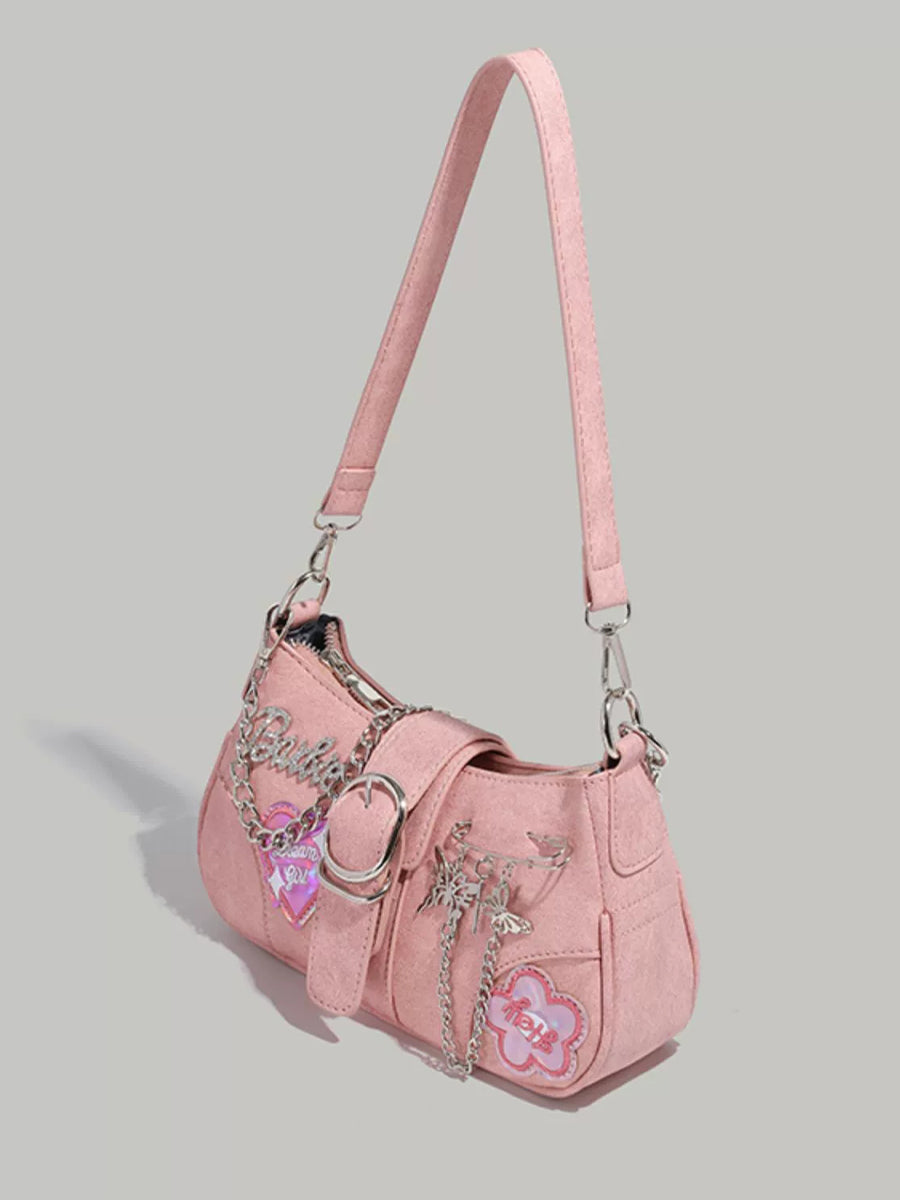 Barbie Pink Butterfly Chain Bag
