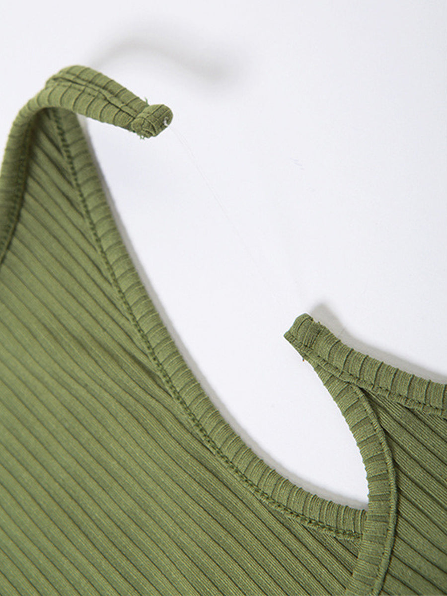 Clear Strap Knitted Cami Top