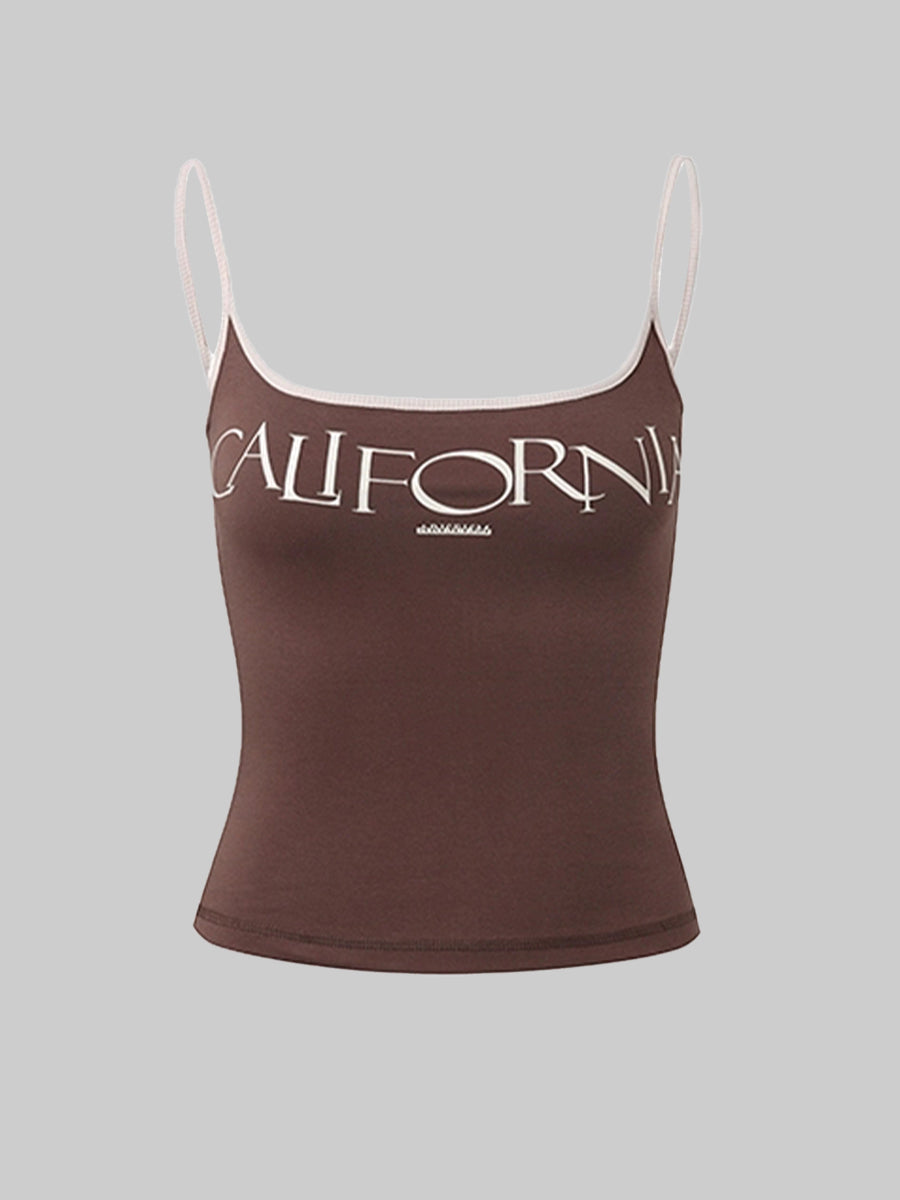 CALIFORNIA Solid Color Cami Top