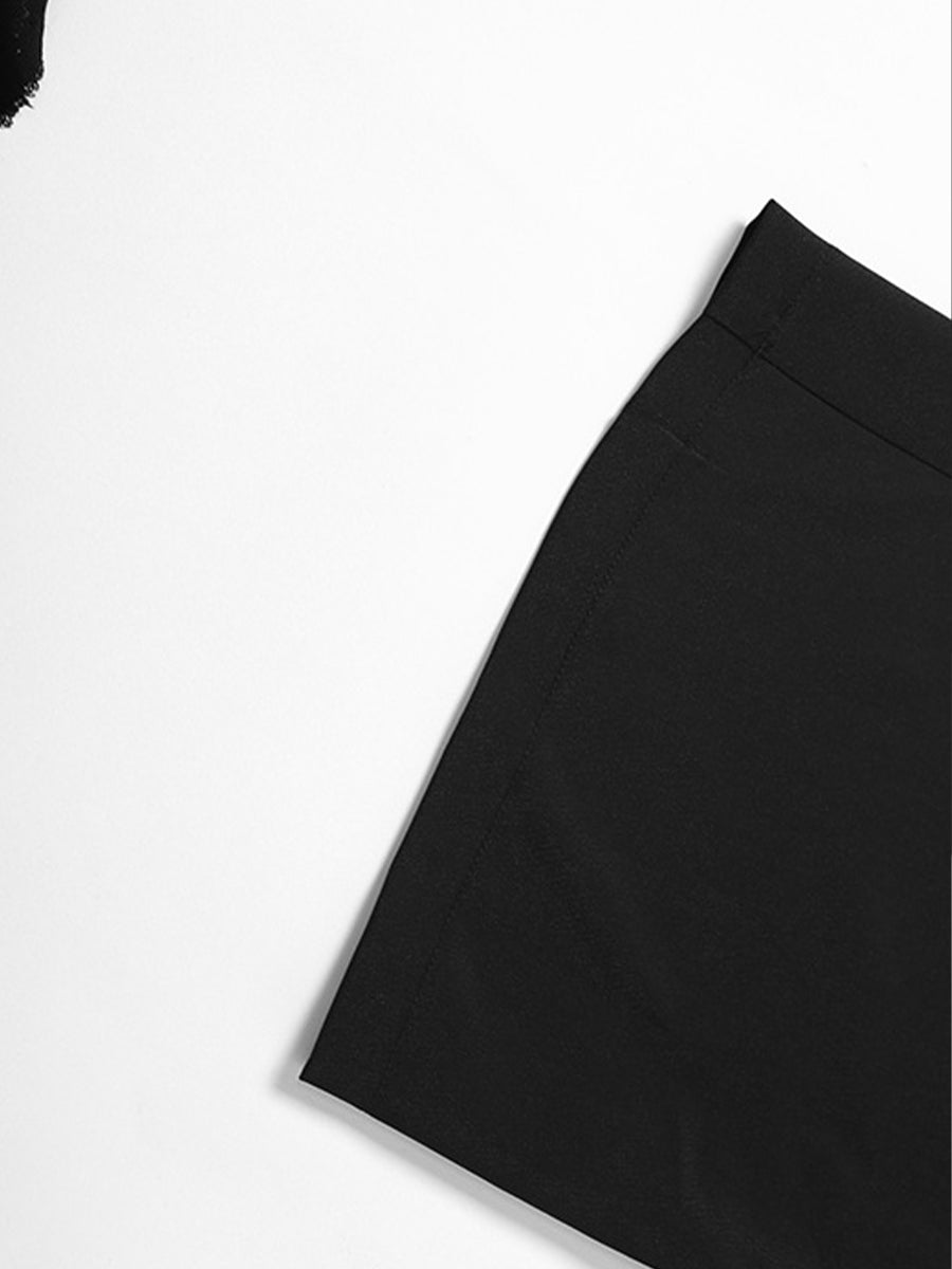 Lace-up Pockets Casual Pants