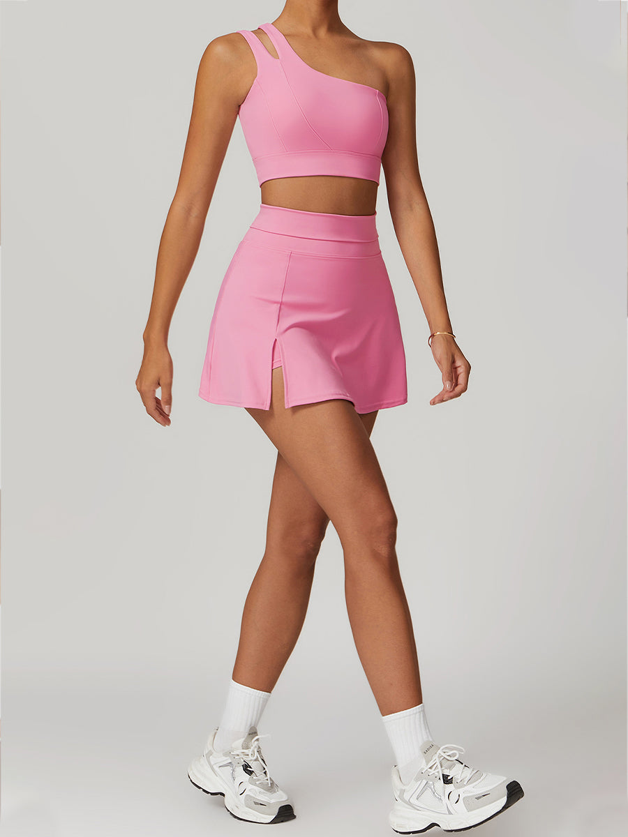 2pcs Sports Tank and Skorts Skin-Friendly Sports Set Workout Set Tennis Set