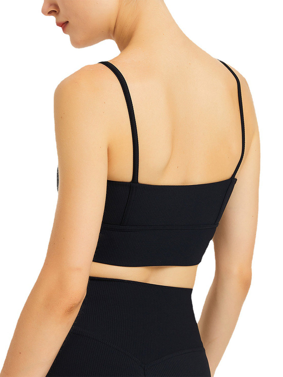 2pcs Sports Cami Slim Fit Shorts Yoga Sports Set Workout Set Women Gym Wear