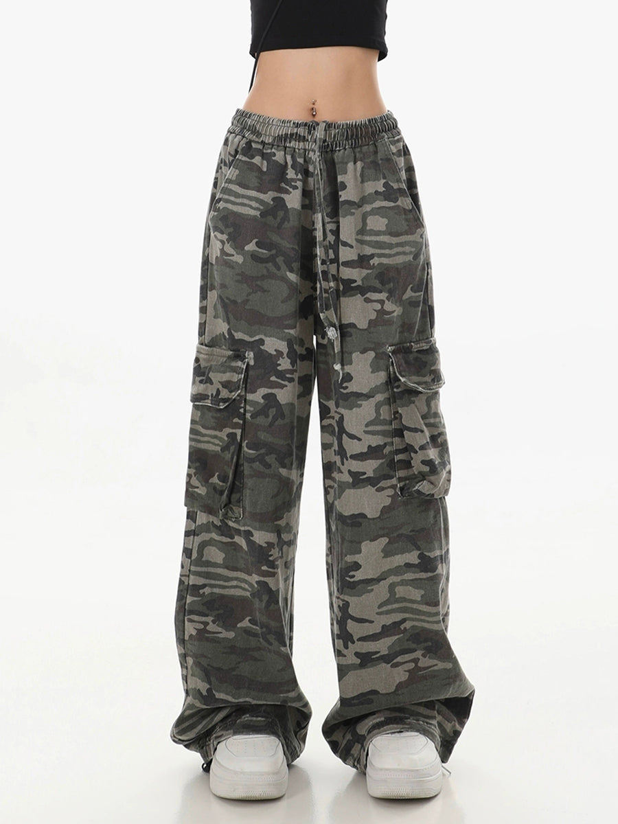 Camouflage Loose Cargo Casual Pants