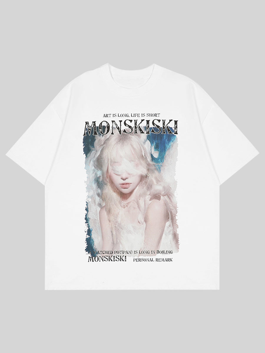 Lovely Angel Oversize Short Sleeve Top