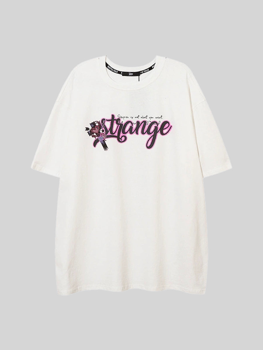 Love Cross Oversize Short Sleeve Top