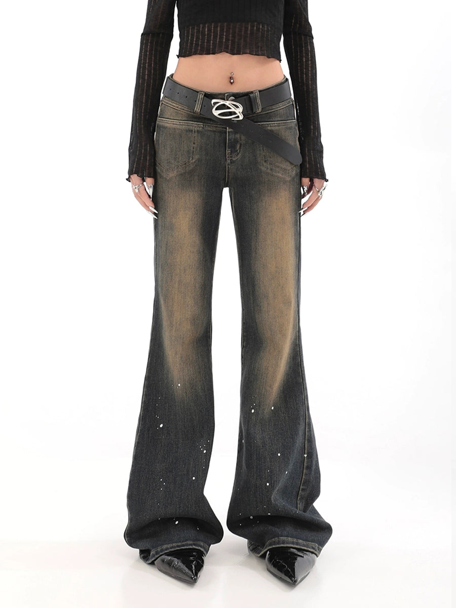 Vintage High Waisted Sexy Denim Flared Jeans