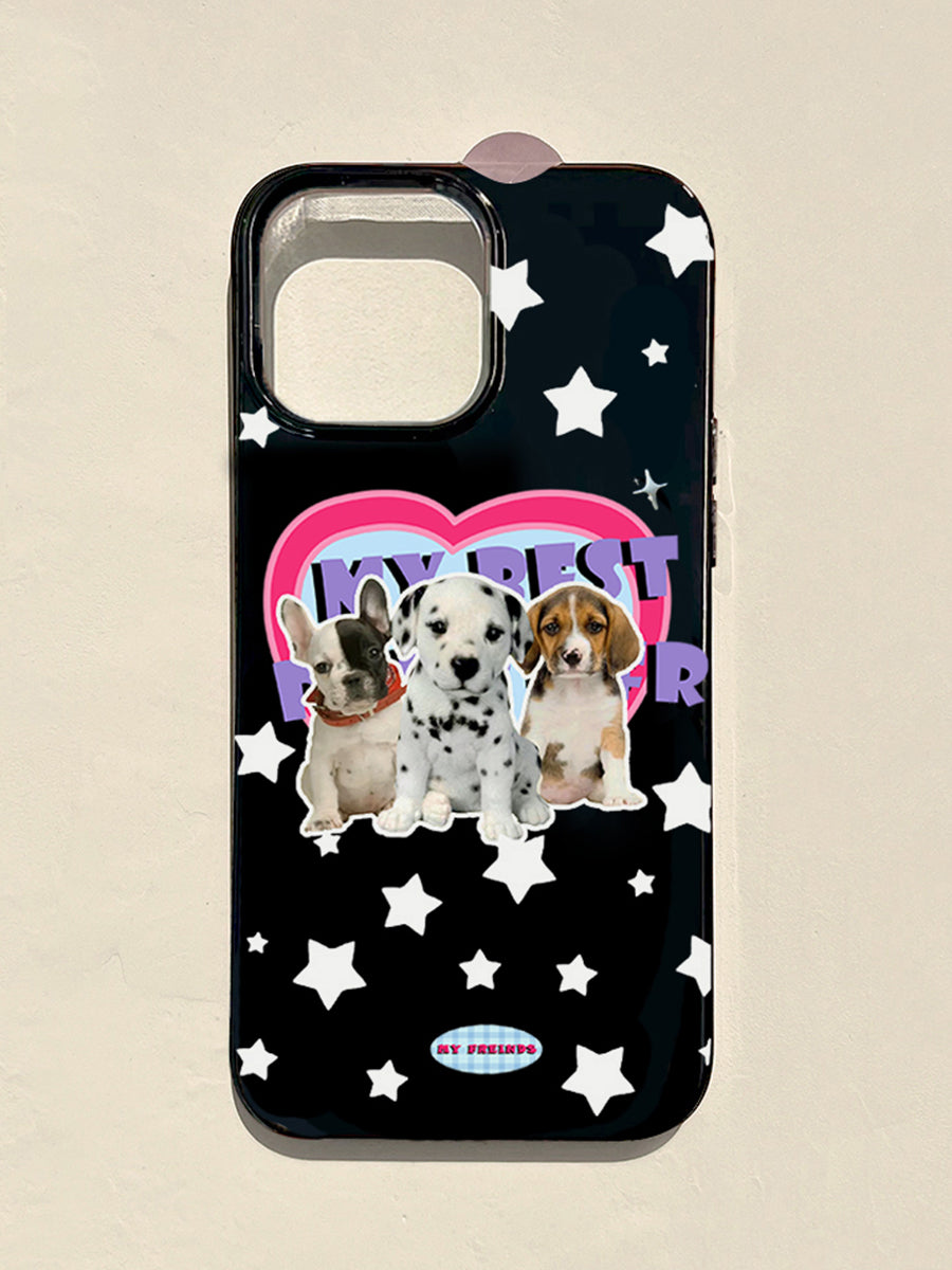 Black Puppy Phone Case for iPhone
