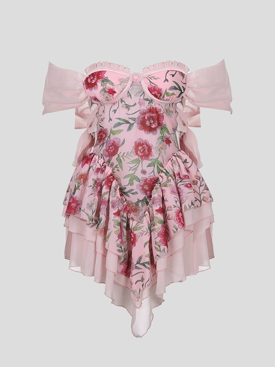 Chiffon Pleated A-line Dress