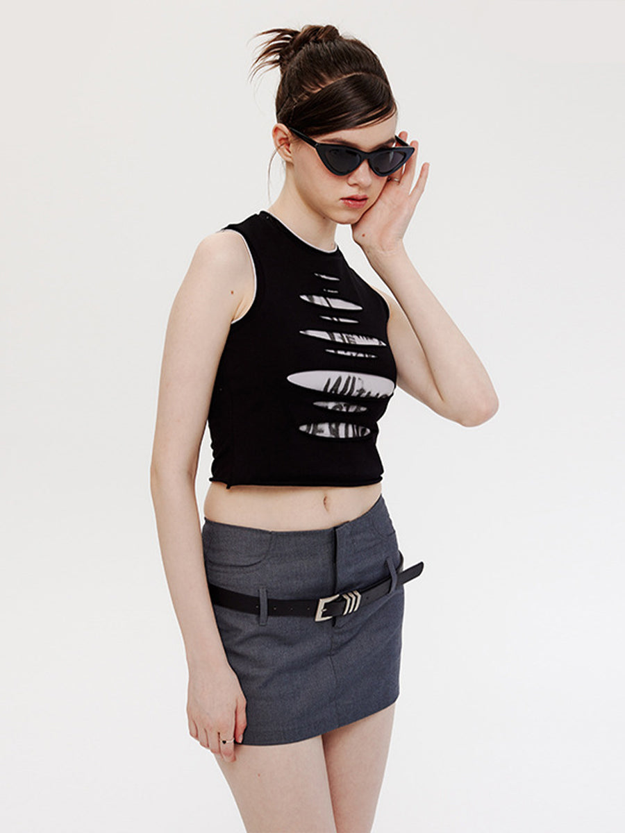 Ripped Short Hip Hop Tank Top