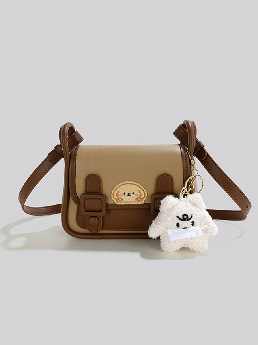 PU Leather Lovely Puppy Crossbody Bag