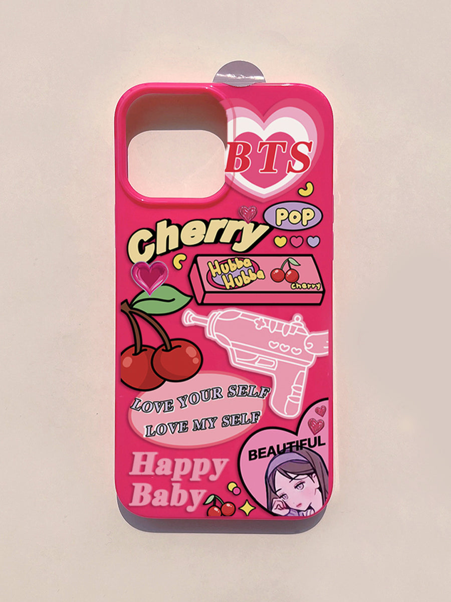 Lovely Pink Cherry Case for iPhone