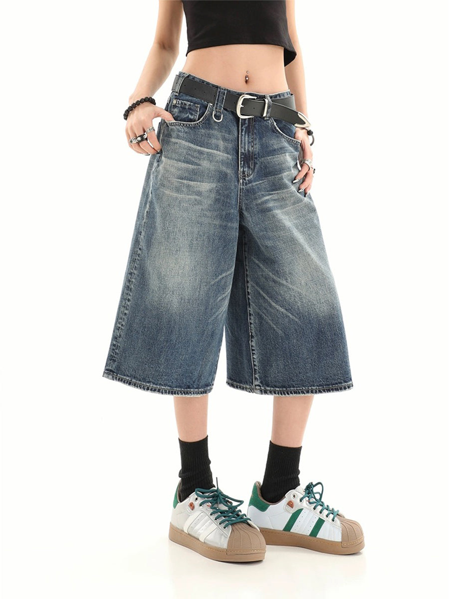 Vintage Loose Fit Denim Short Jeans