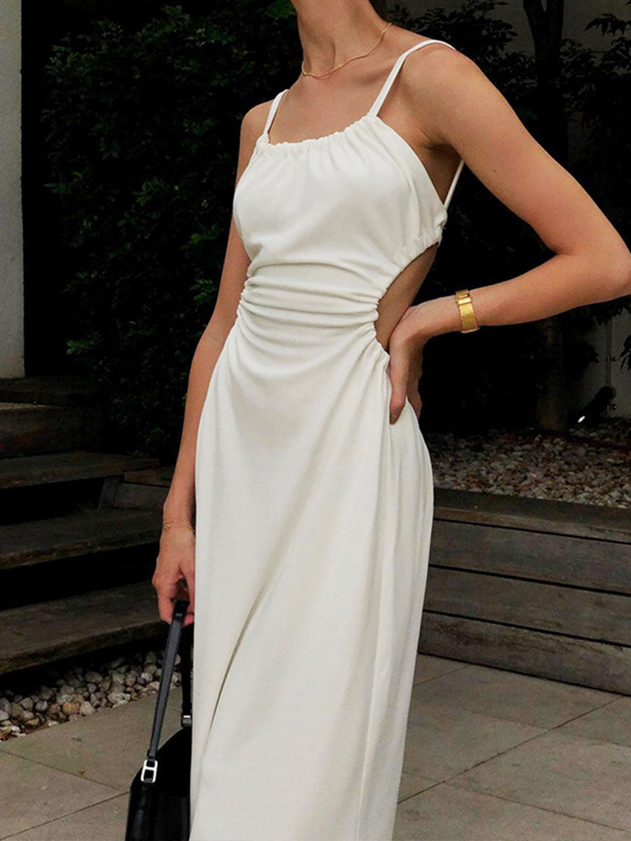 Backless Lace-up Camisole Dress