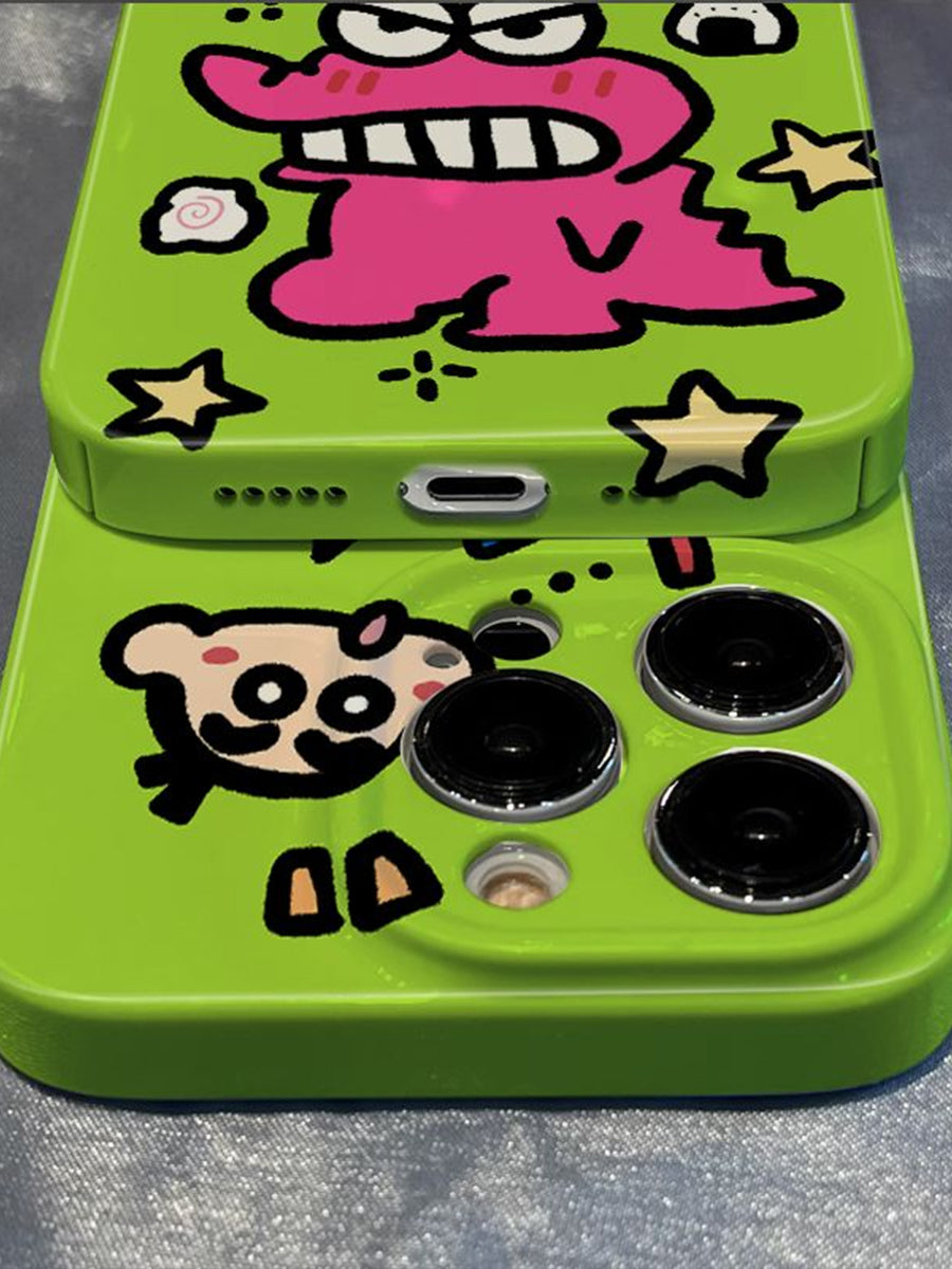Green Lovely Cartoon Case for iPhone