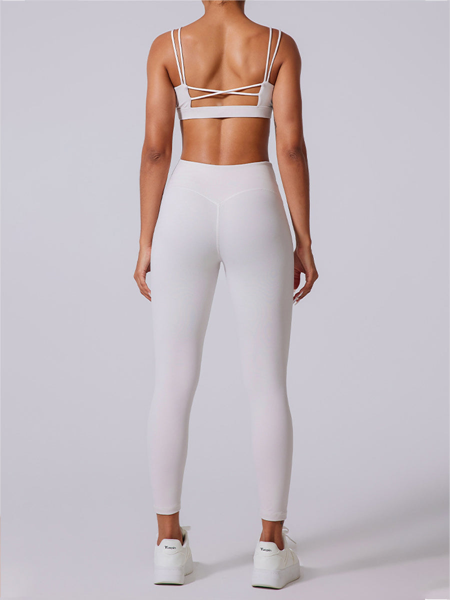 2pcs Sports Bras Skin-Friendly Sports Set Workout Set Fitness Yoga Suit