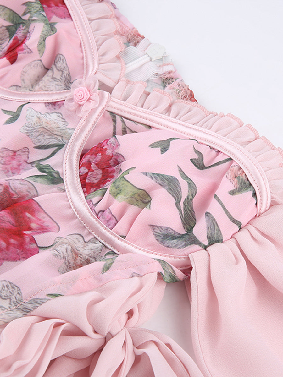Chiffon Pleated A-line Dress
