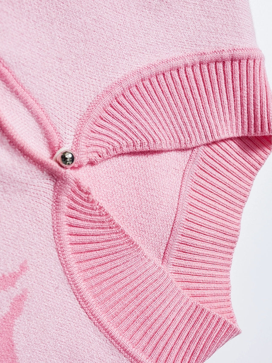 Pink Tiger Stripe Knitted Dress