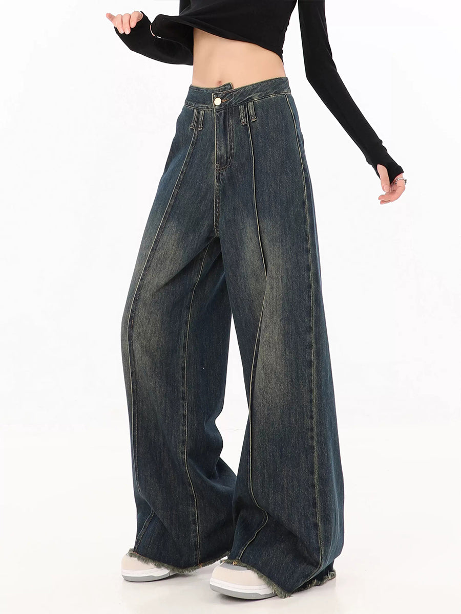 Vintage Asymmetrical Pocketless Jeans