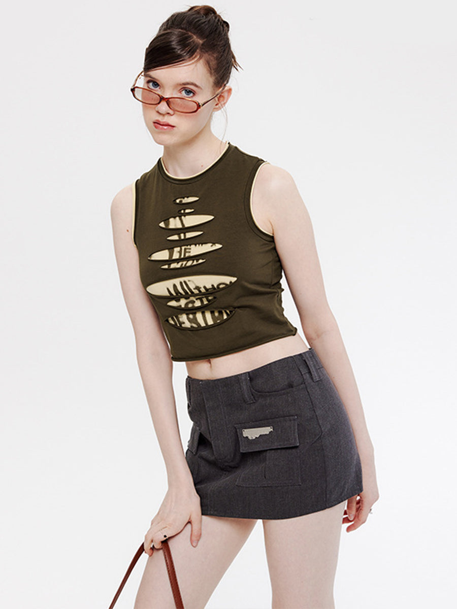 Ripped Short Hip Hop Tank Top