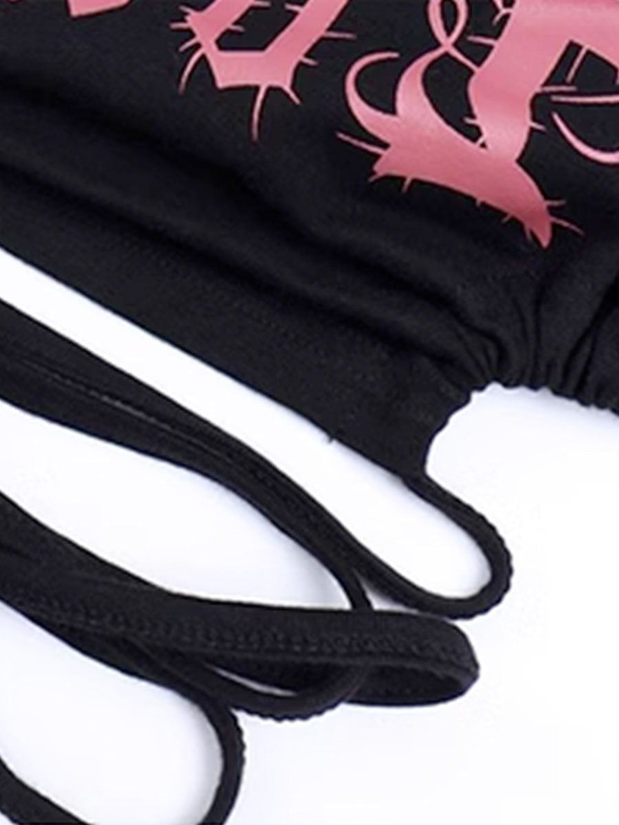 Lace-up Loose Crop Top