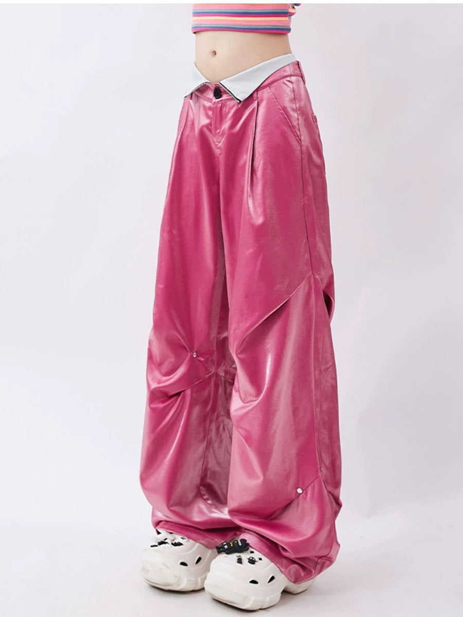 Bright Pink Loose Pants