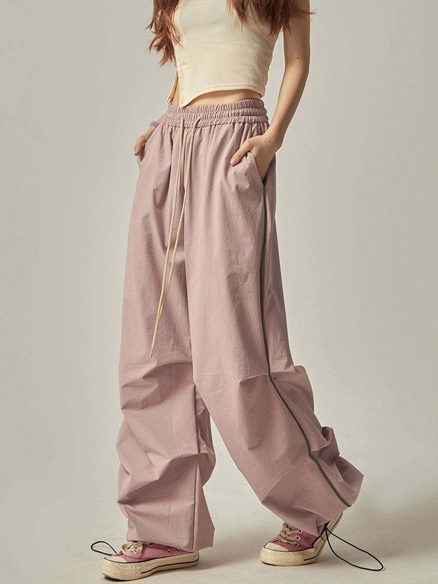 Pink Loose Fit Sweatpants