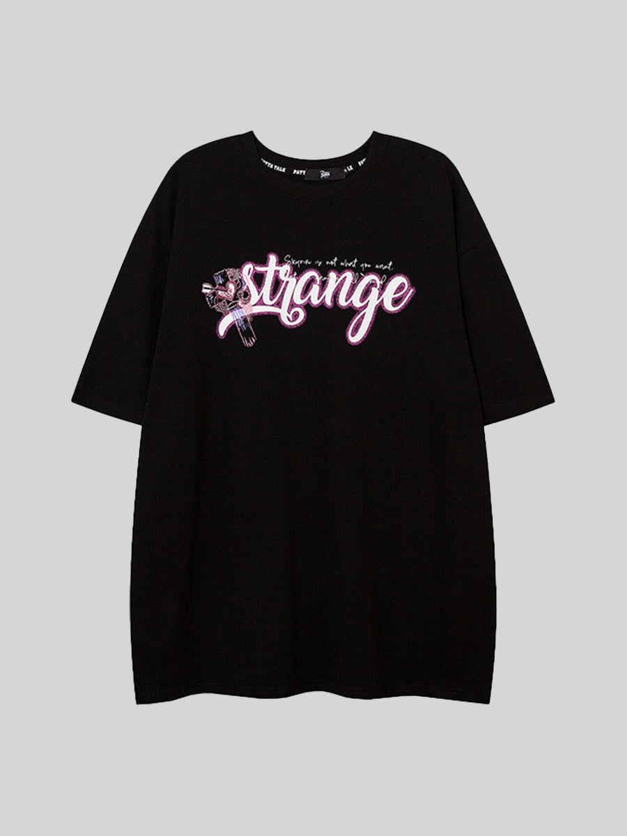 Love Cross Oversize Short Sleeve Top