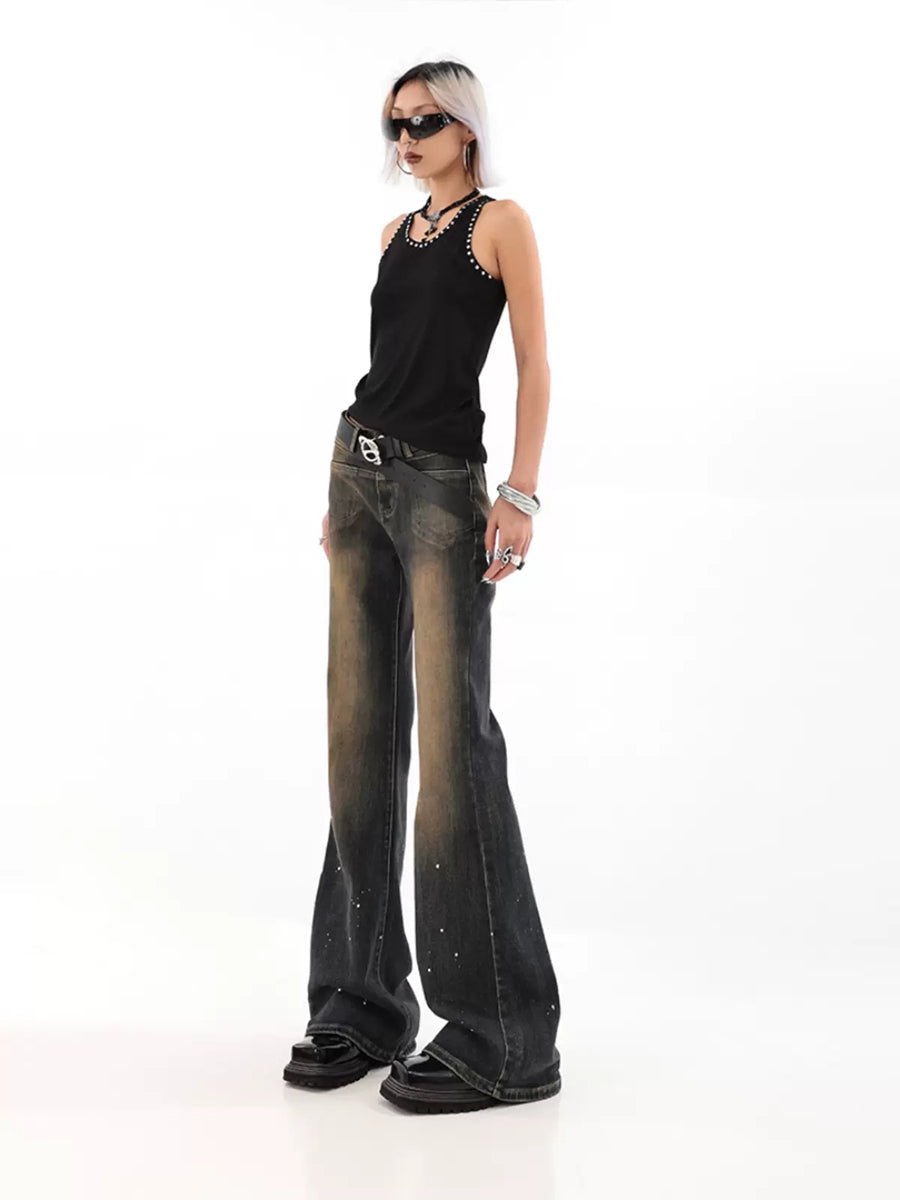 Vintage High Waisted Sexy Denim Flared Jeans