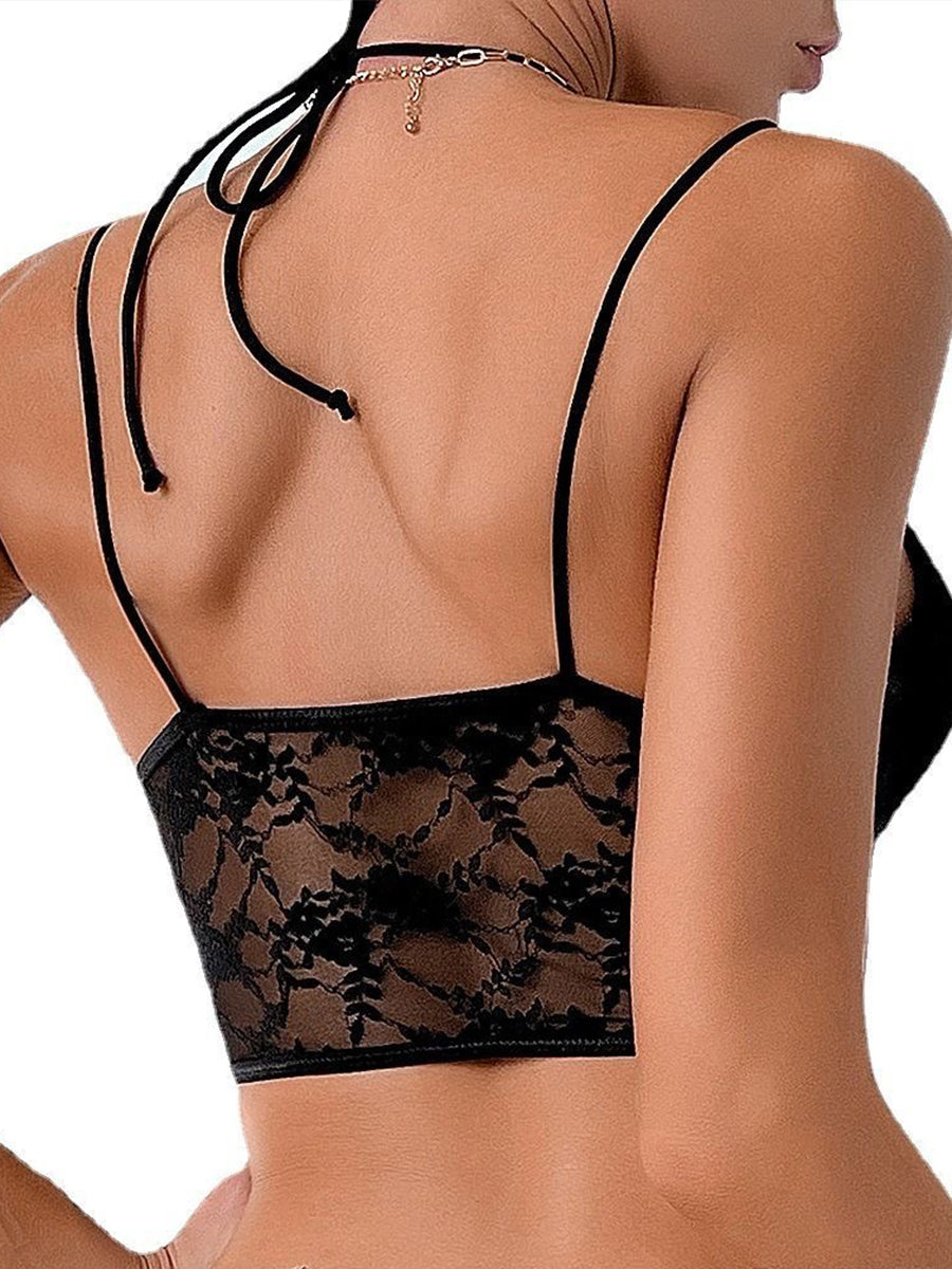 Sexy Lace Black Cami Top