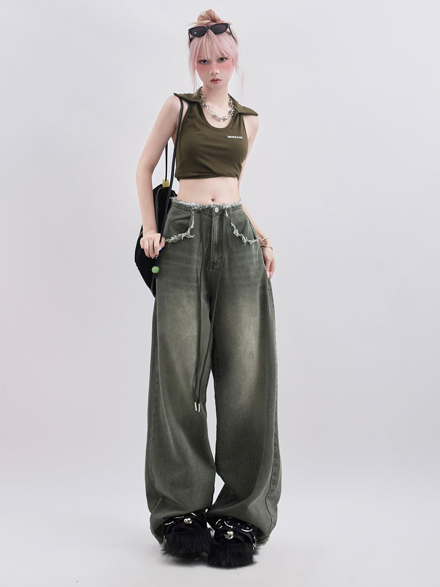 Vintage Grey Loose Jeans