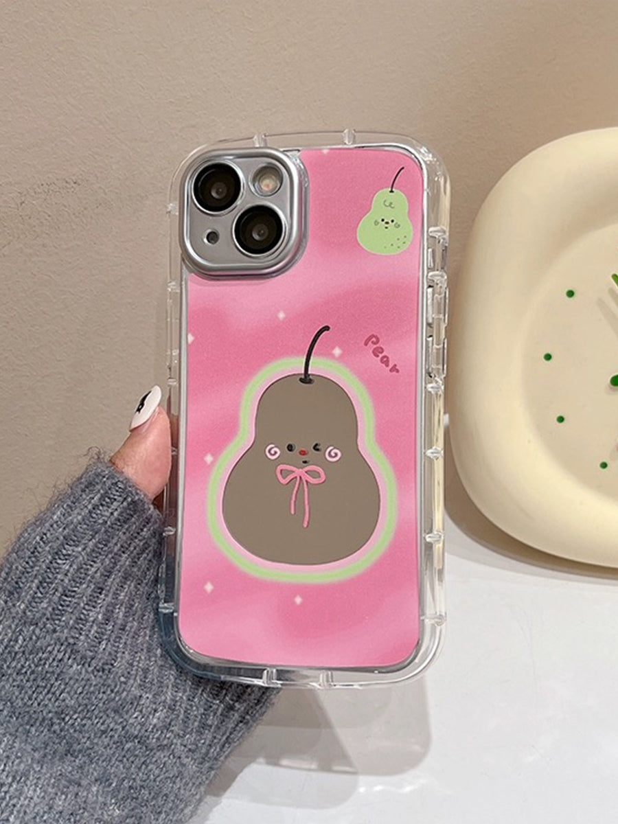 Cute Pear Pink Mirror Drop-proof Phone Case