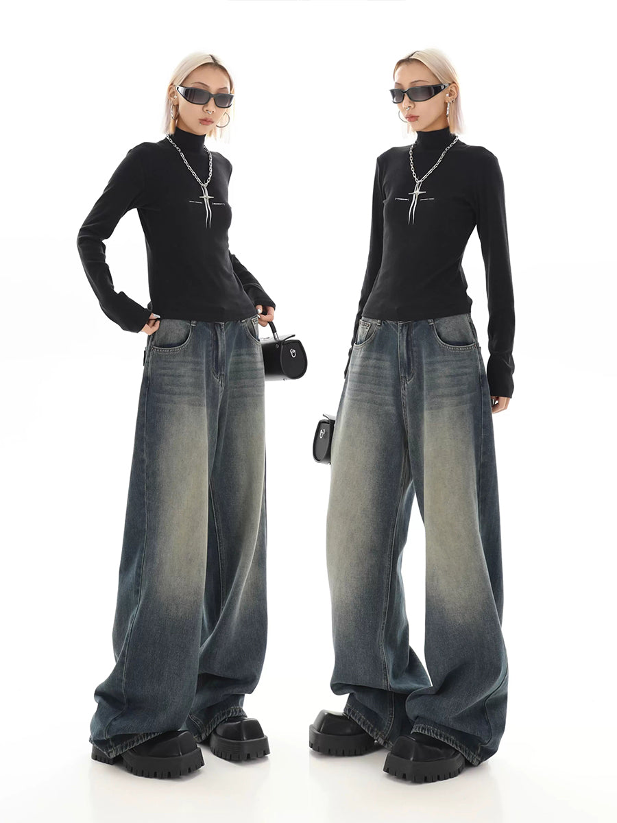 Vintage Loose Straight Leg Denim Jeans