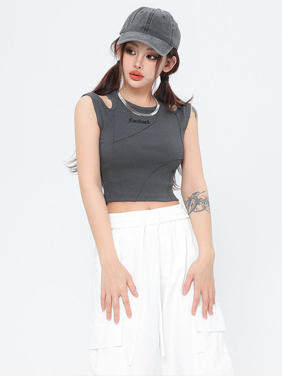 Irregular Strapless Solid Color Top