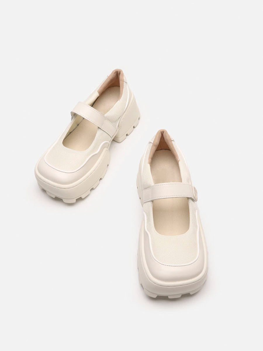 Chunky Heeled Ankle Strap Pumps