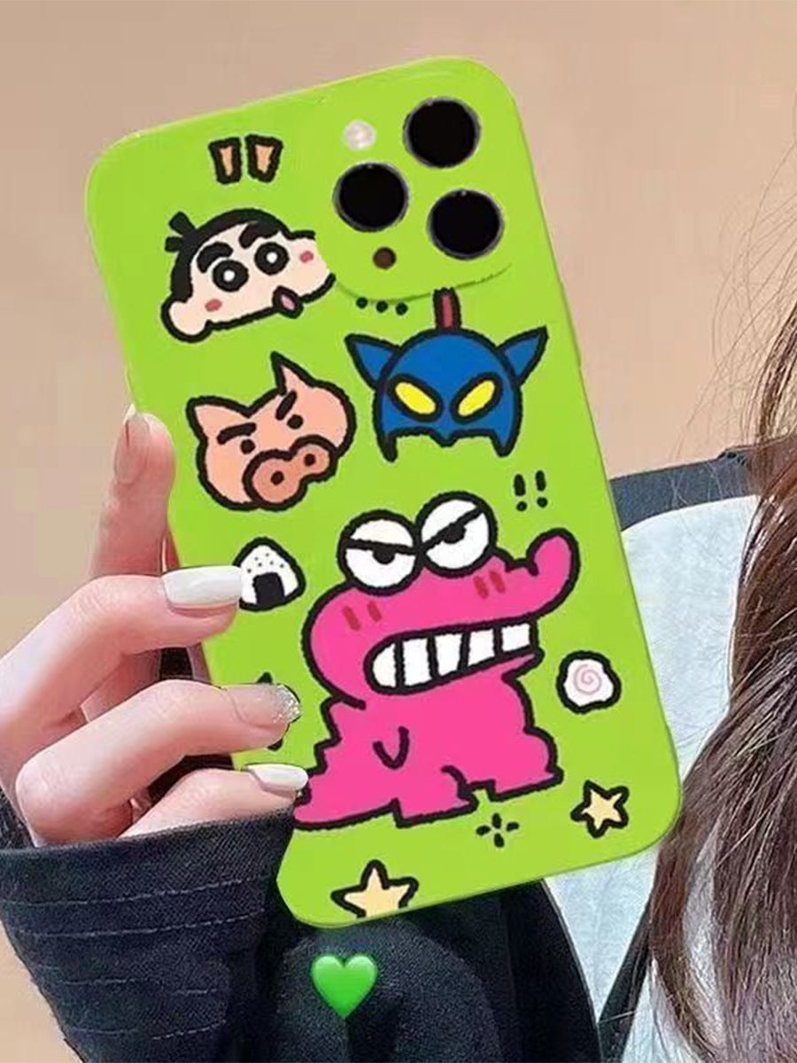Green Lovely Cartoon Case for iPhone