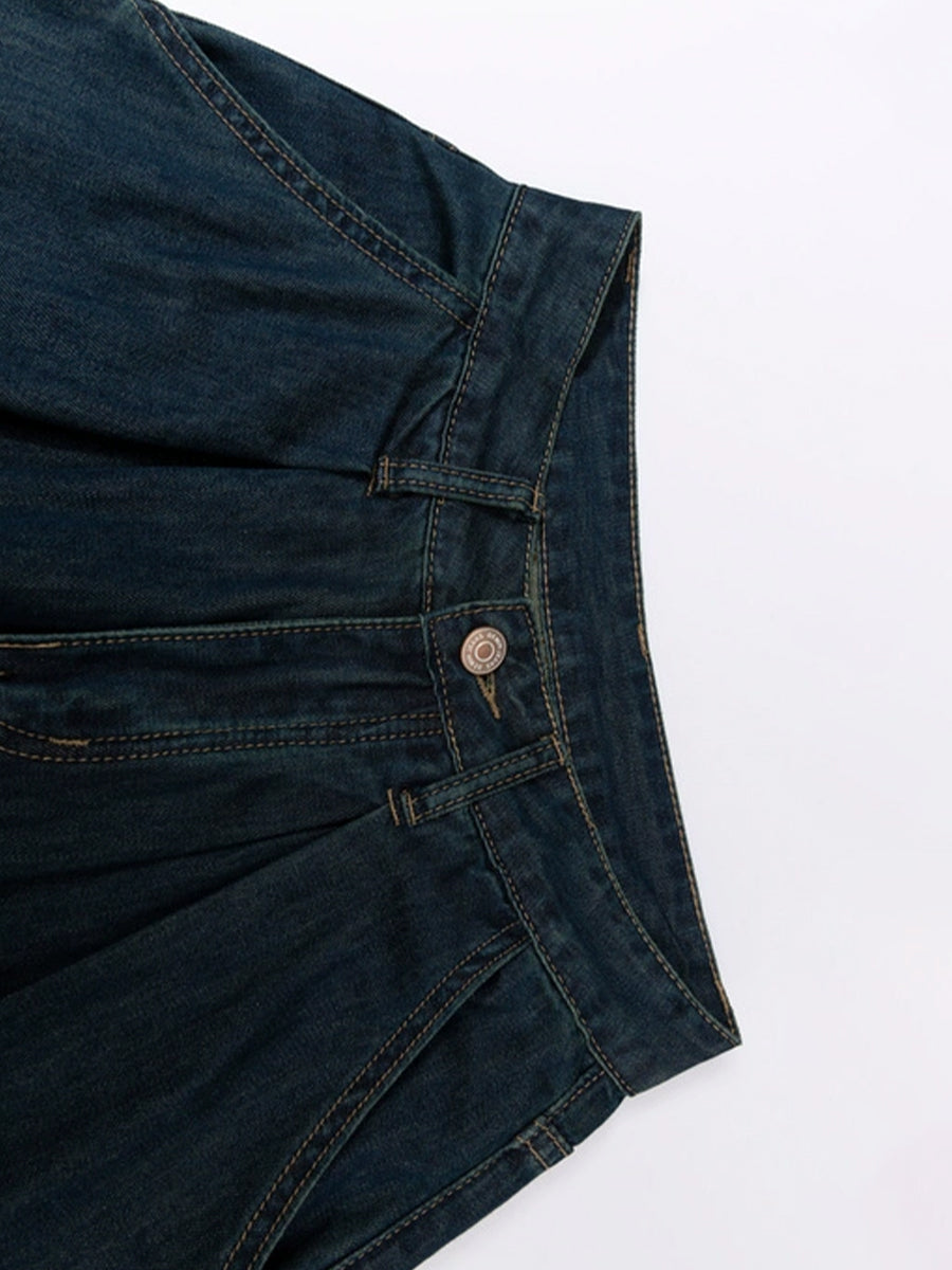 Dark Blue Loose Fit Jeans