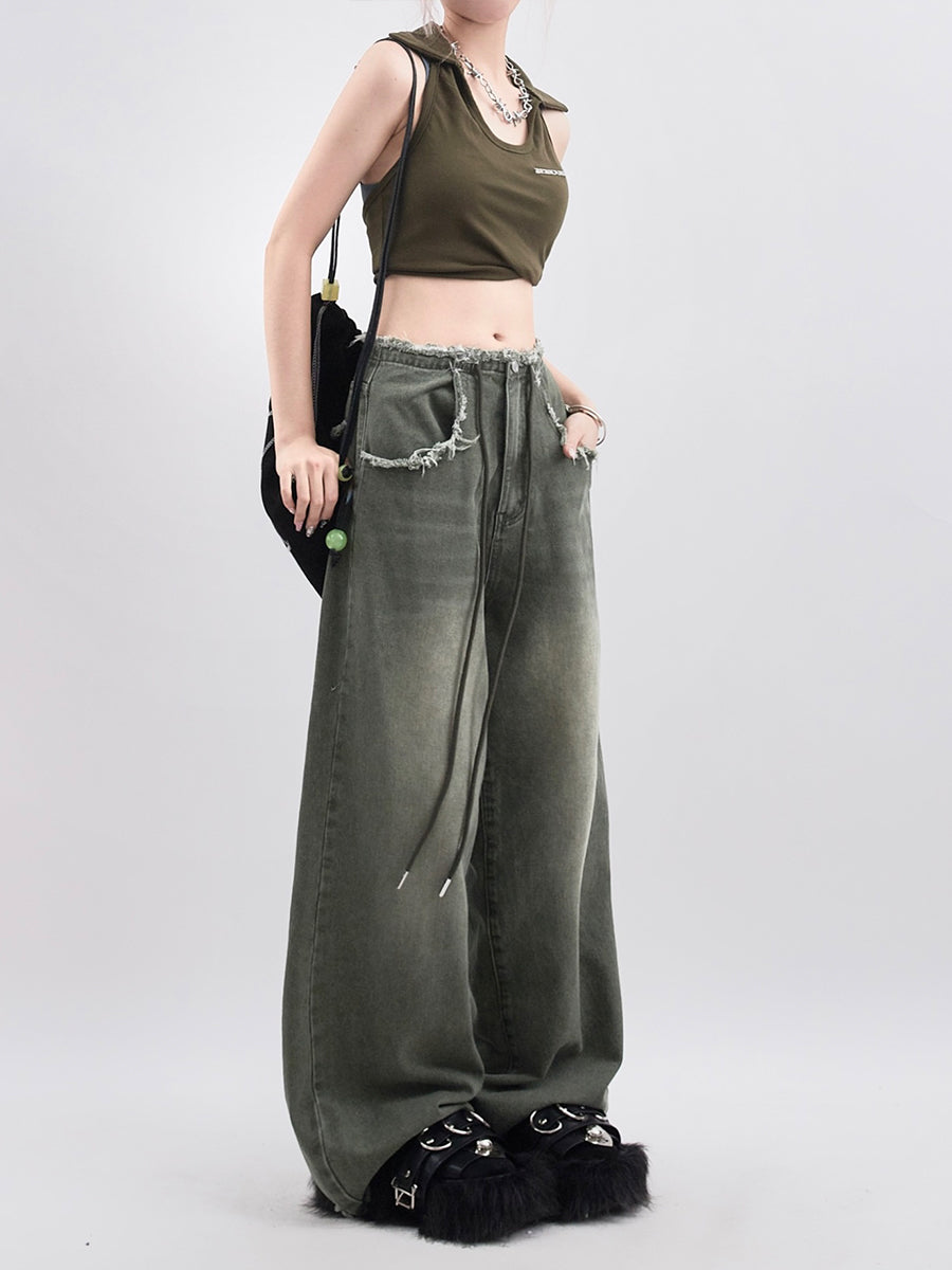 Vintage Grey Loose Jeans