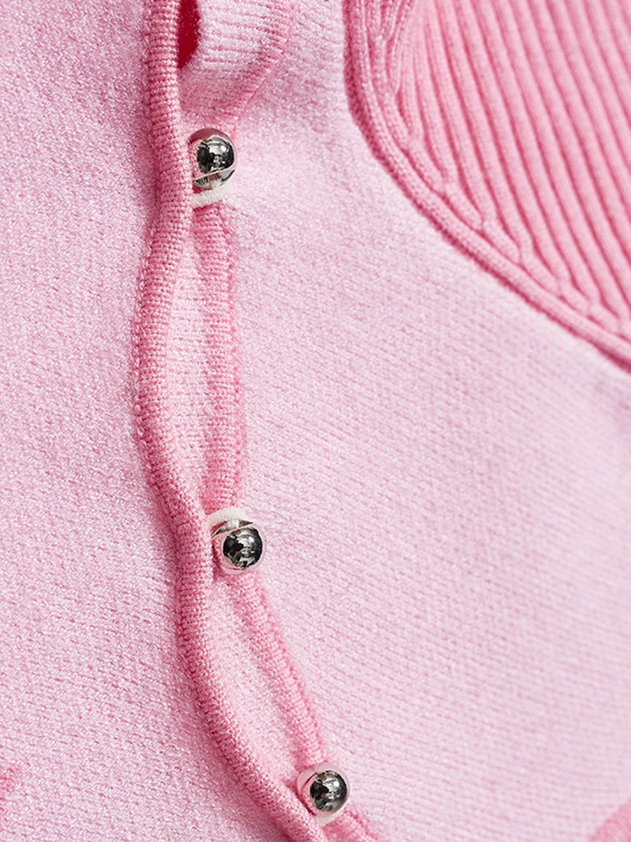 Pink Tiger Stripe Knitted Dress