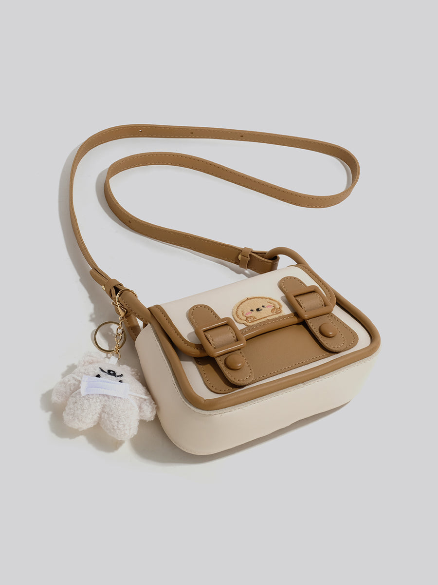 PU Leather Lovely Puppy Crossbody Bag