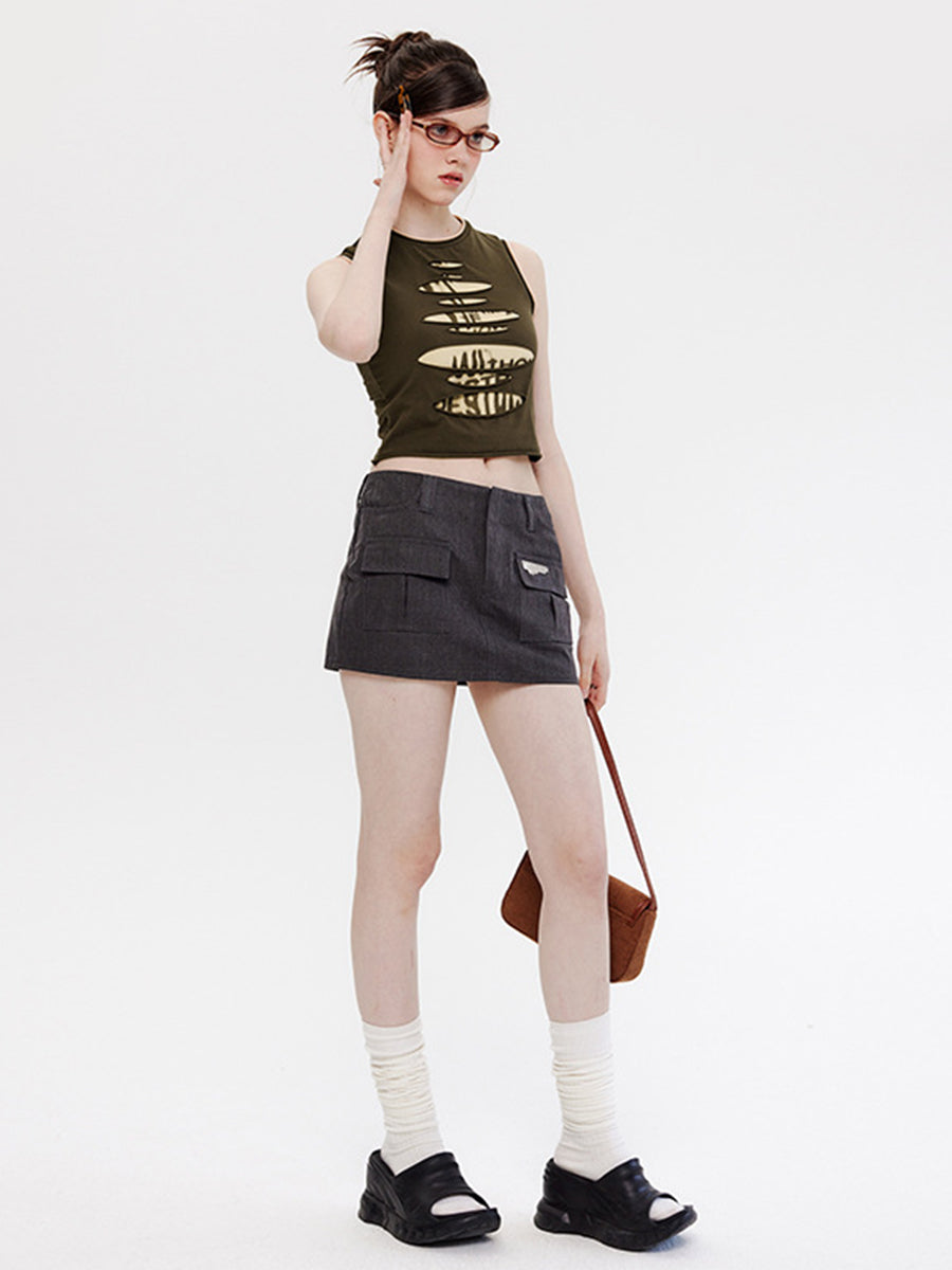 Ripped Short Hip Hop Tank Top