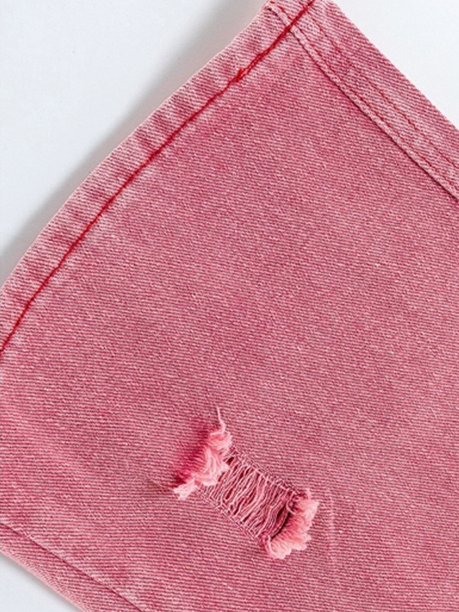 Pink Loose Long Jeans Pants