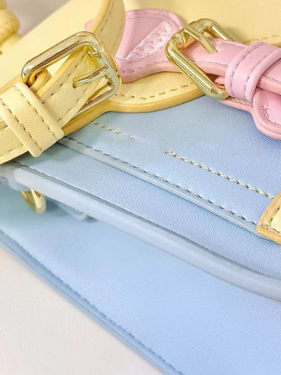 Candy Color Cute Cartoon Bag with Pouch