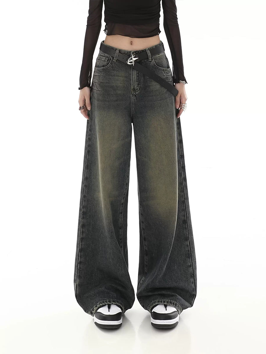Vintage Loose Fit Grey Denim Jeans