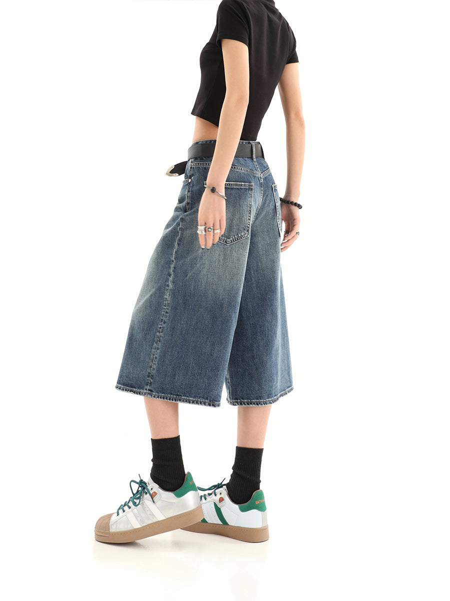 Vintage Loose Fit Denim Short Jeans