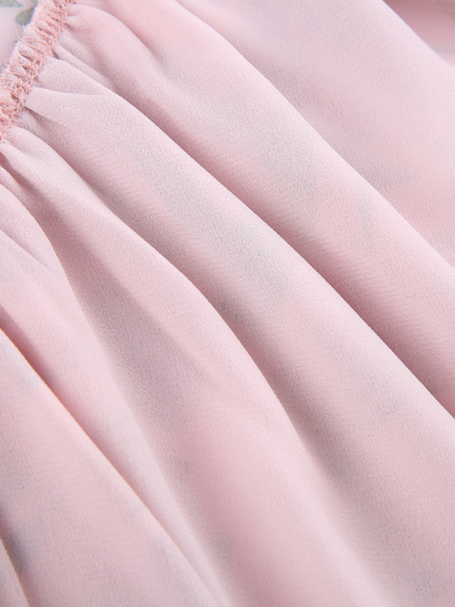 Chiffon Pleated A-line Dress