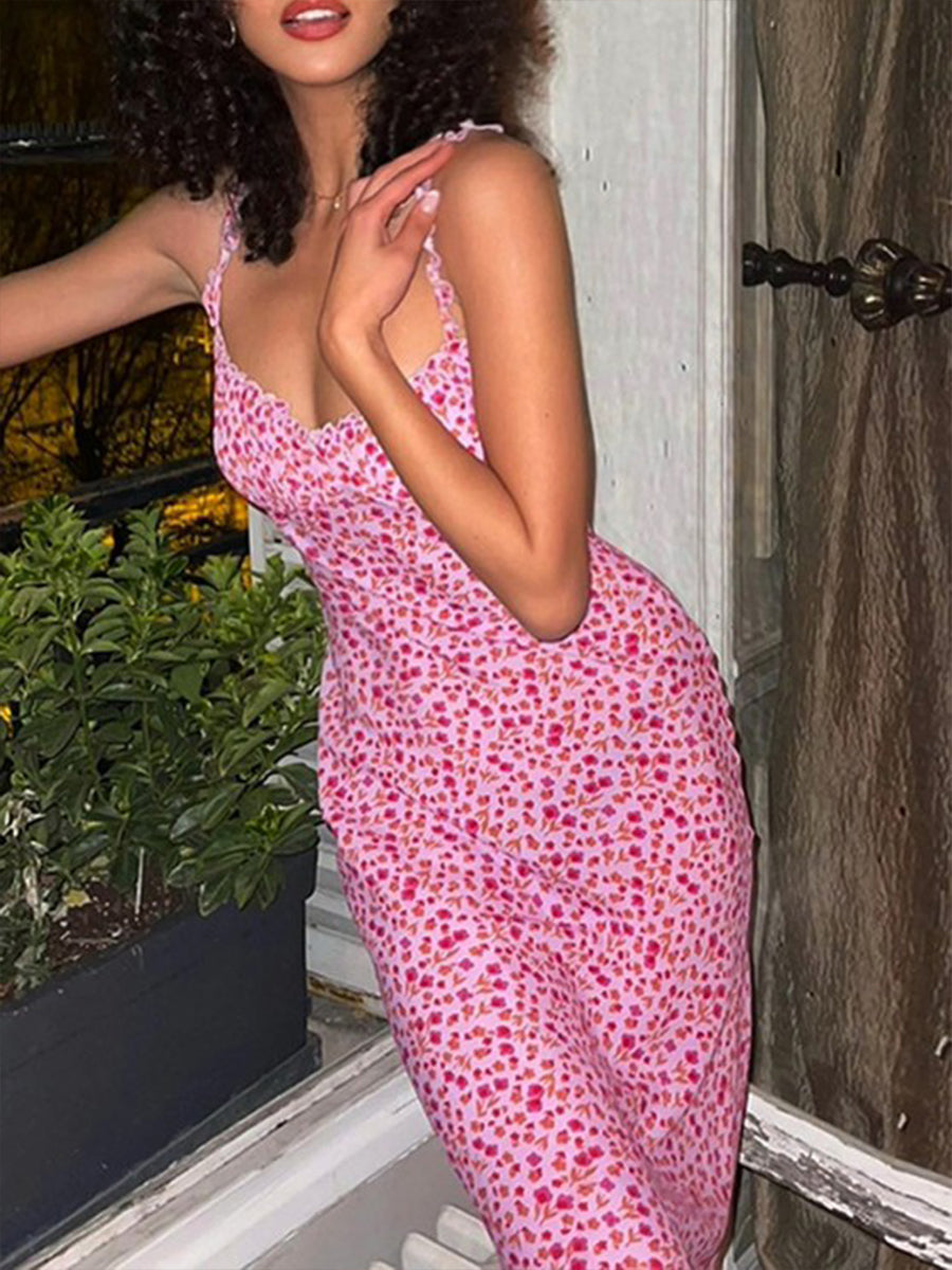 Pink Floral Cami Dress