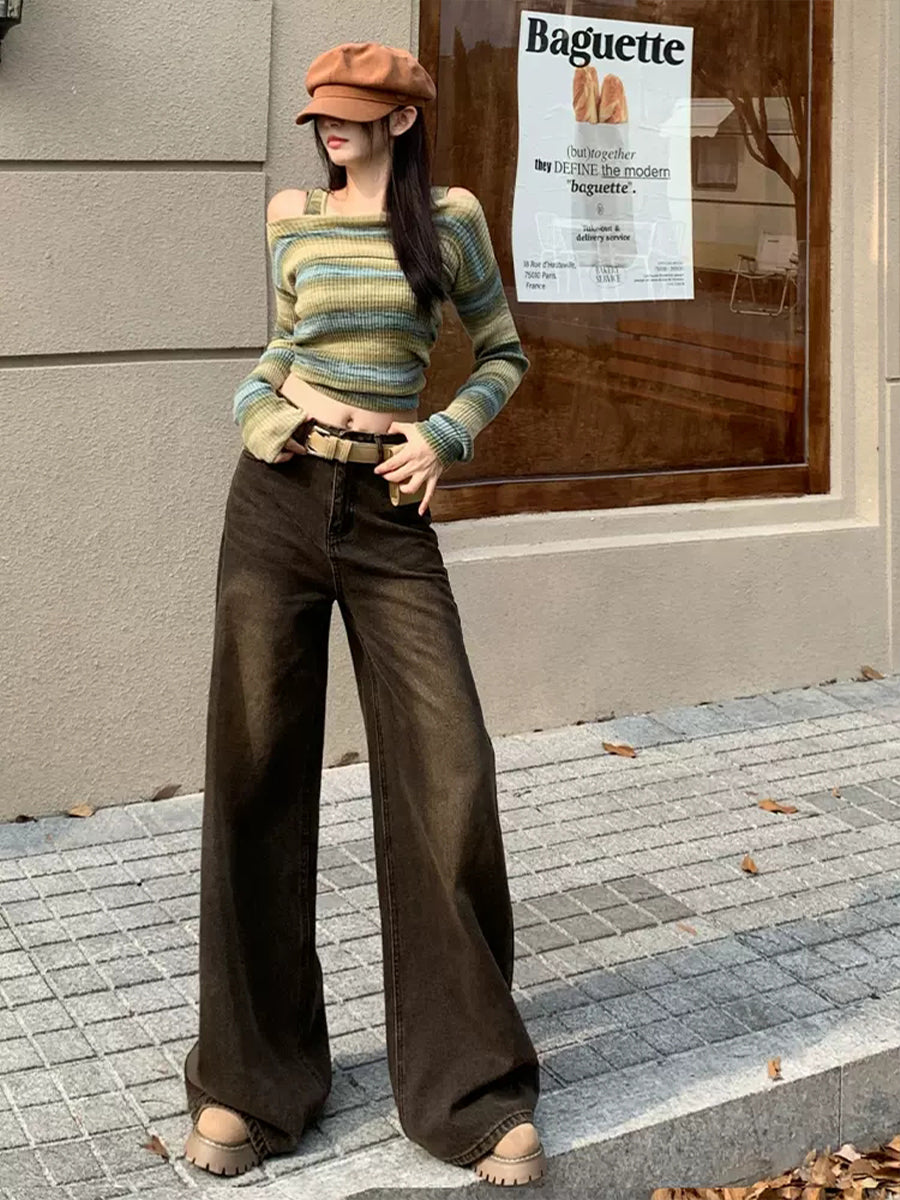 Vintage '90s Brown Straight Relaxed Legs Jeans