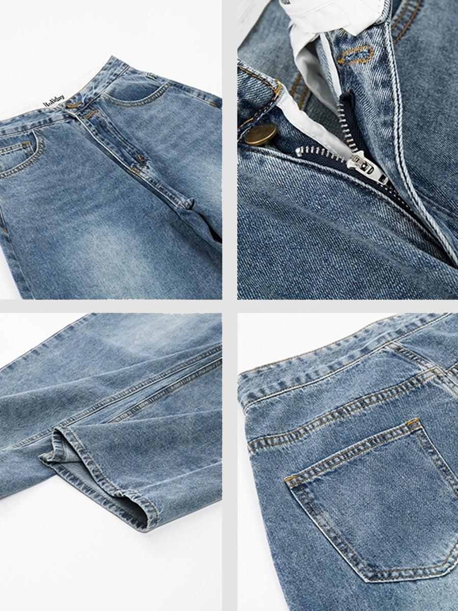 Vintage Blue Denim Loose Jeans